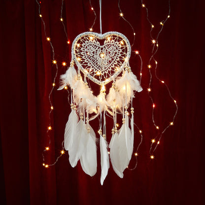 Dreamcatcher wall decor with LED lights