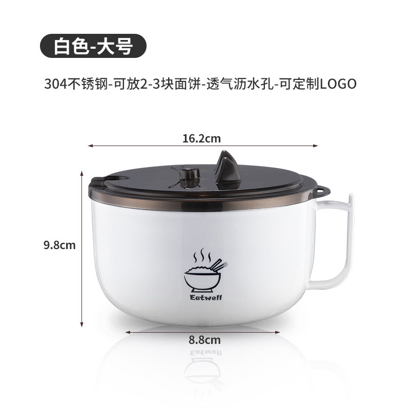 Stylish stainless steel bowl perfect for dorm life