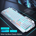 Wired Silver-White - 【Ice Blue Light Blue Switch】 No Knob