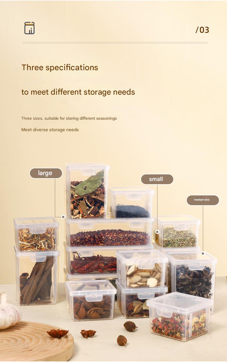Airtight spice jar for kitchen organization