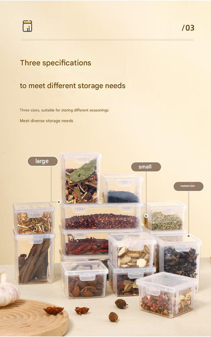 Airtight spice jar for kitchen organization