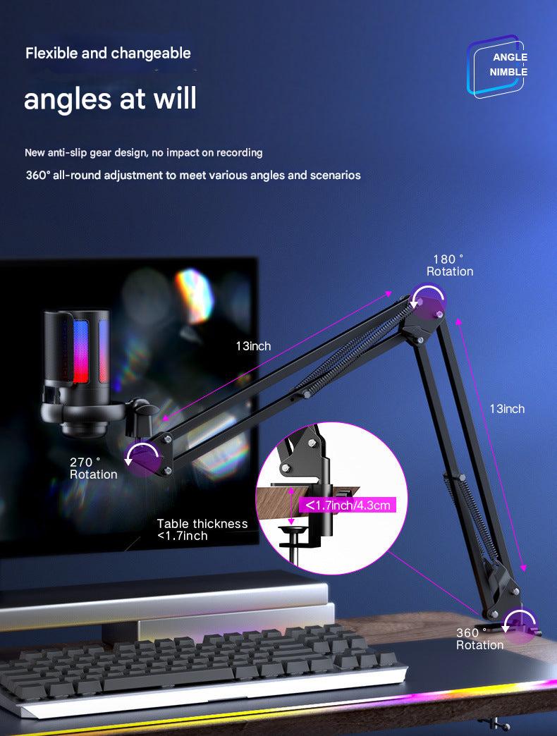 Elegant design of USB microphone in black