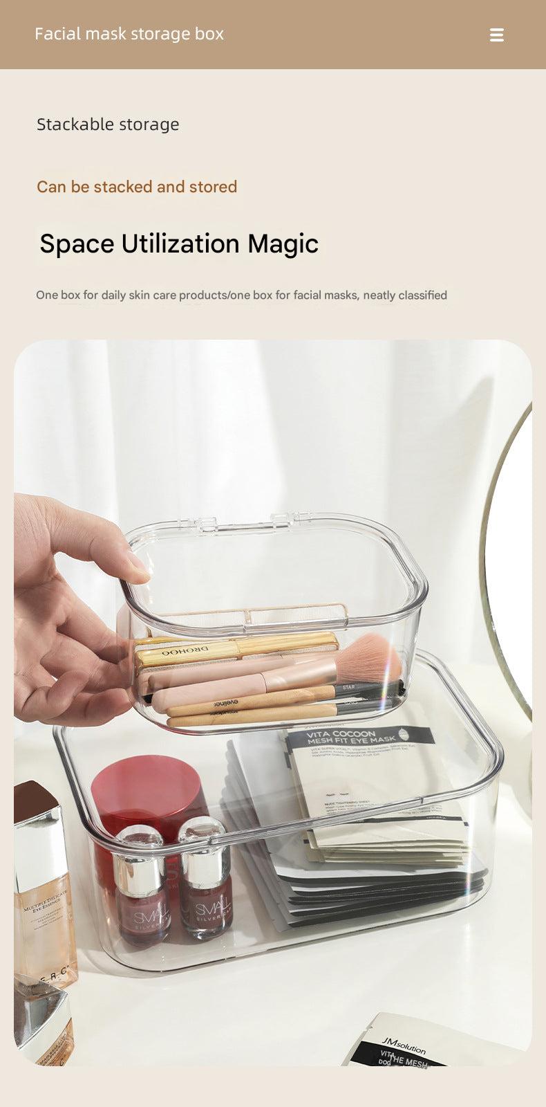 modern makeup storage box with lid