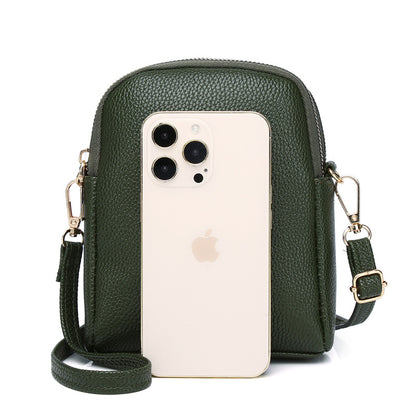 Chic Color-Block Mini Round Bag on a model