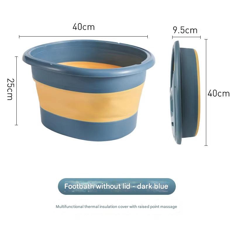 Foot soaking bucket folded for storage