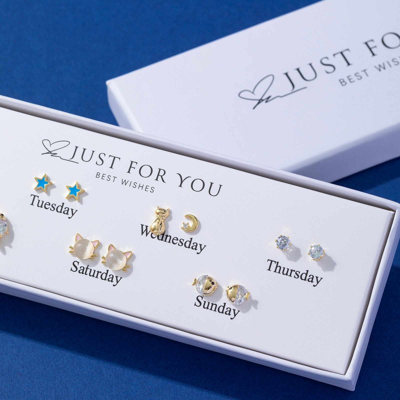 Elegant Cat Earrings Set