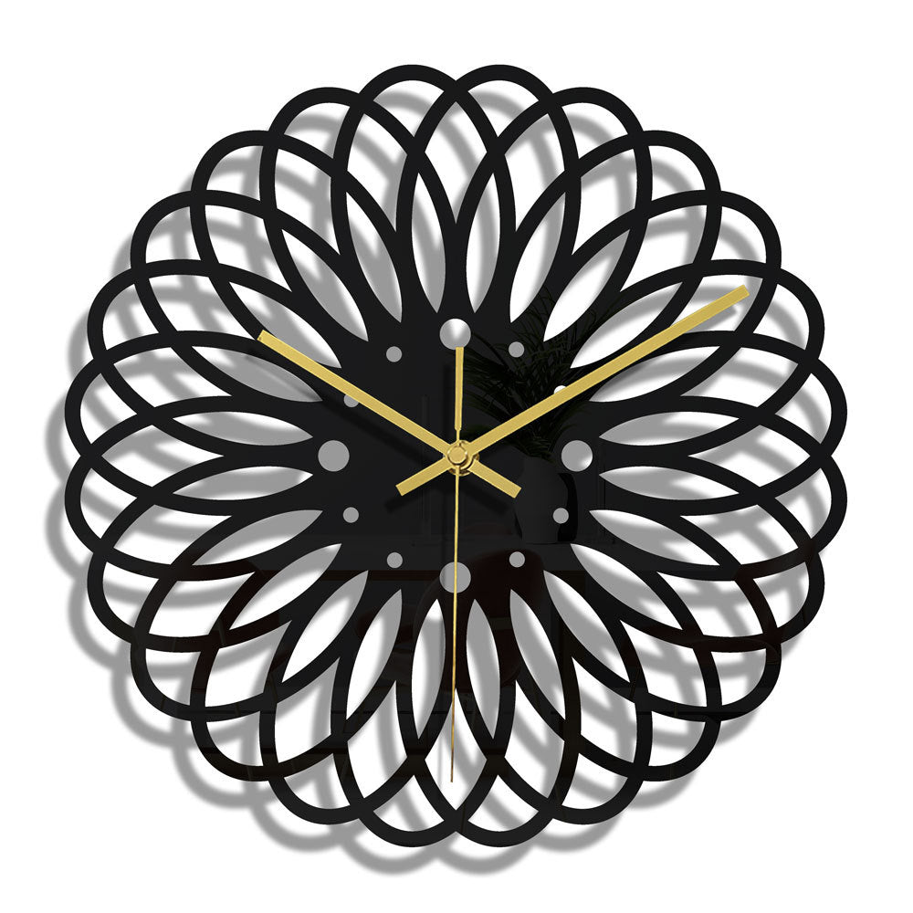 3mm thin black aesthetic wall clock for home