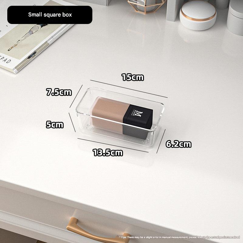 Clear cosmetic storage box