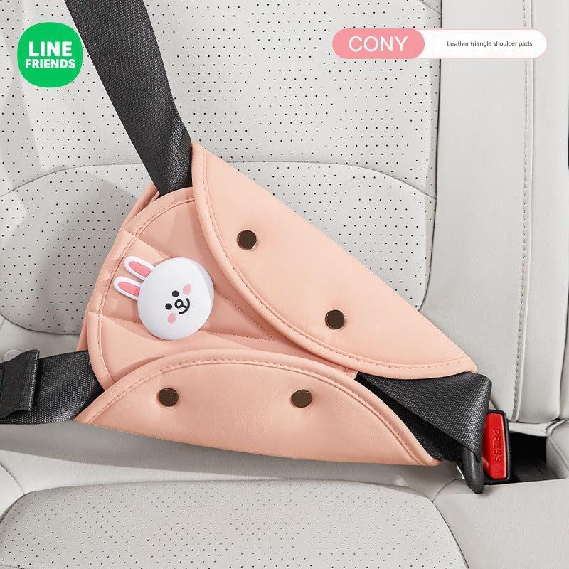 Car seat belt protector with soft shoulder pad