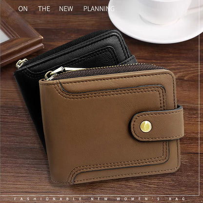 Elegant leather wallet with multi-slot functionality