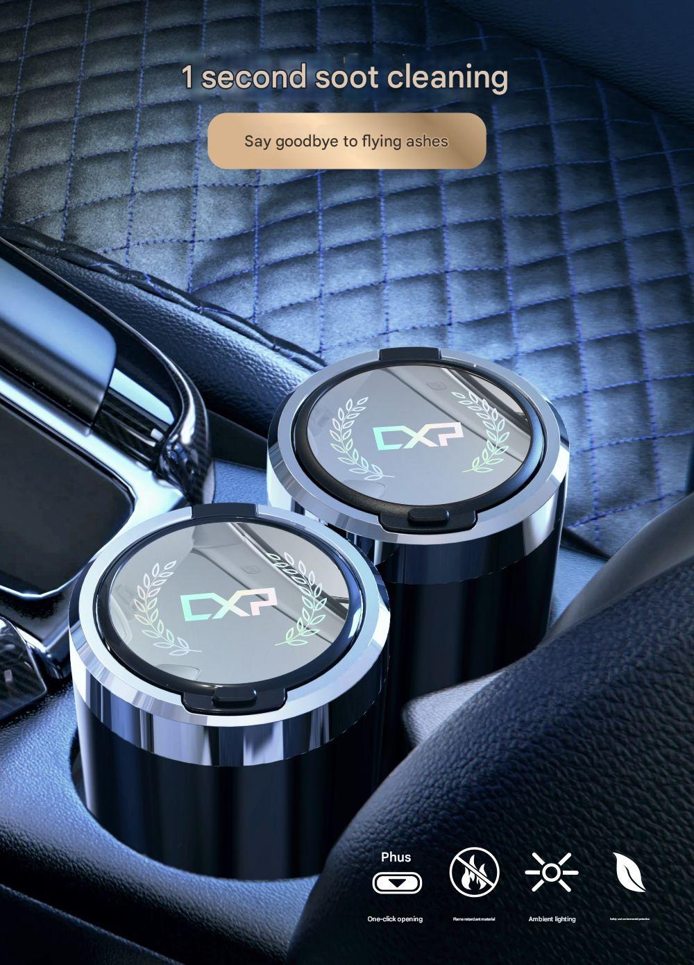 Stylish multifunctional car ashtray