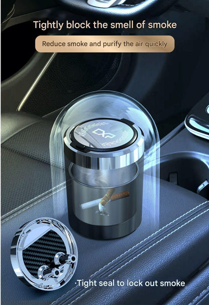 Metal ashtray with bright LED indicator