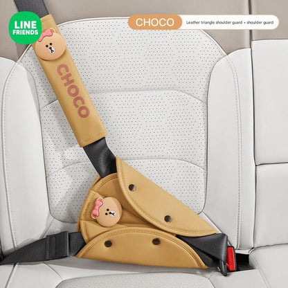 Safety seat belt cushion with soft padding