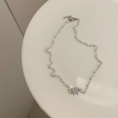 Summer Crystal Pearl Necklace - Image 2