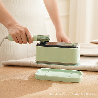 Steam iron with steam output demonstration