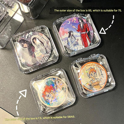 Dustproof storage box for badges
