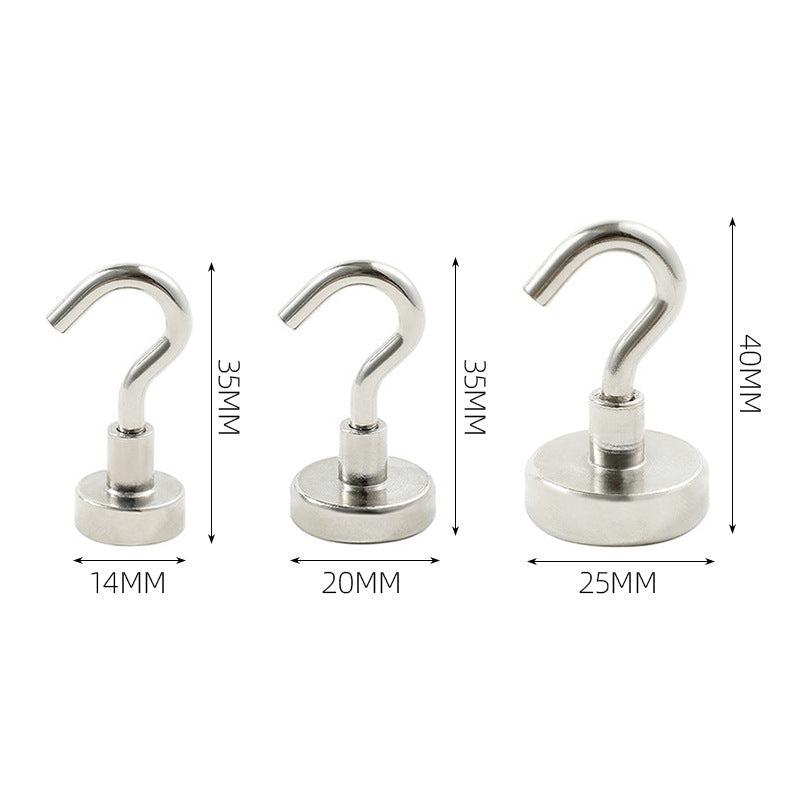 Magnetic hook holding kitchen utensils