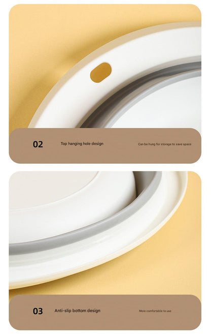 Medium gray silicone wash basin