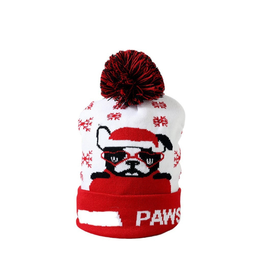 Colorful Christmas knit beanie hat 7