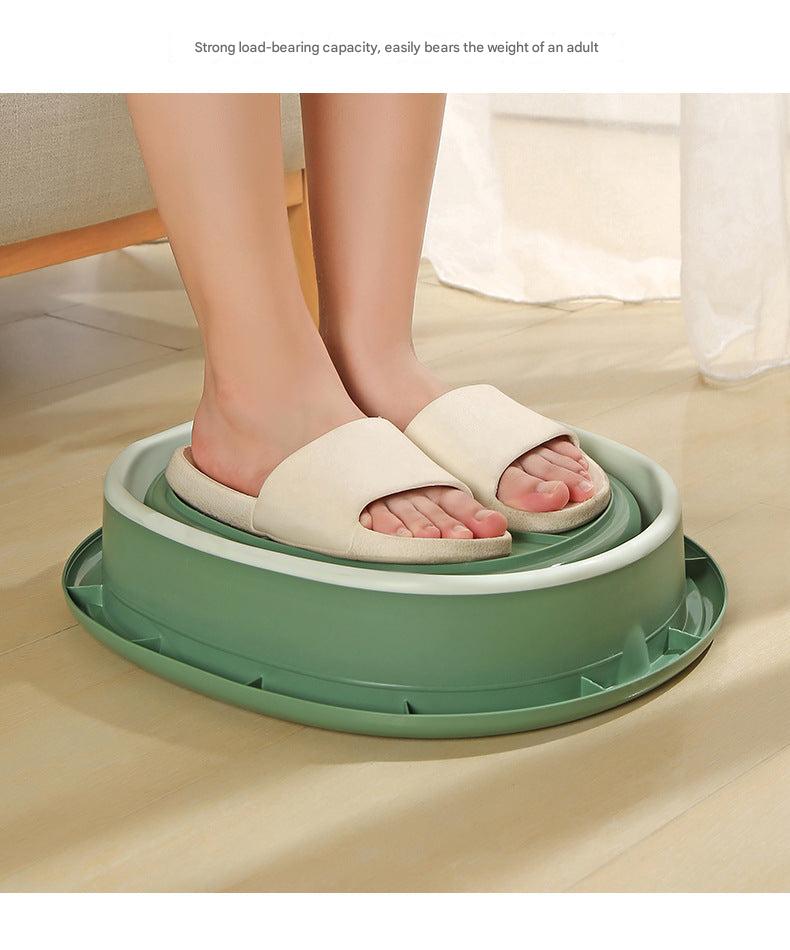 Folding foot soaking bucket in gray color
