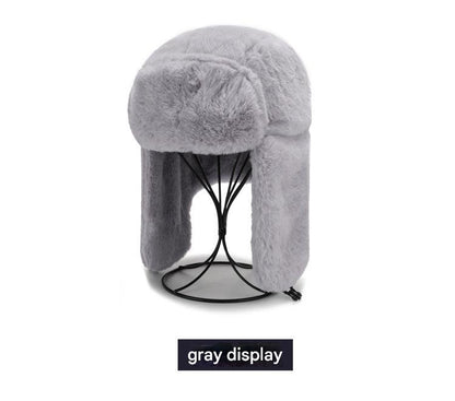 Winter earflap hat in white