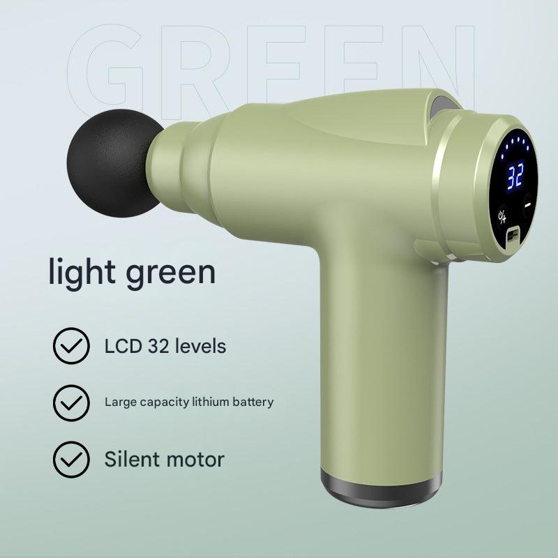 Image of various attachment heads for the massage gun