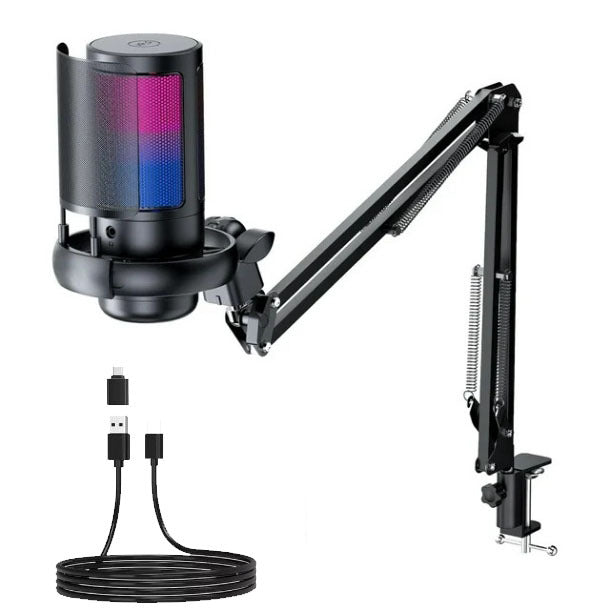 Side view of USB Microphone for gaming and streaming
