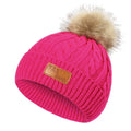 Single Pom-Pom Fuchsia Hat