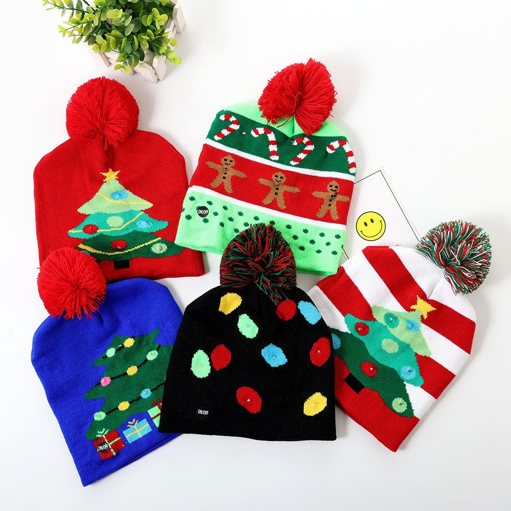 Colorful Christmas knit beanie hat 10