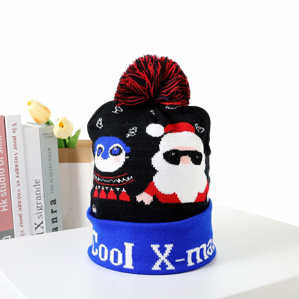 Colorful Christmas knit beanie hat 5
