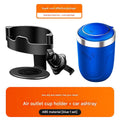 Black cup holder + blue ashtray with liner set (Pack of 2)
