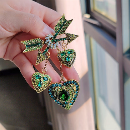 Alloy Cupid heart arrow pin suitable for gifts