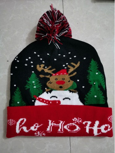 Colorful Christmas knit beanie hat 10