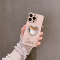 Straight edge electroplating-love mirror love-pink