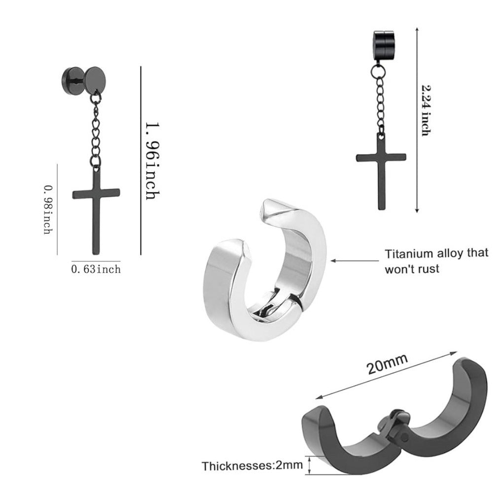 stainless steel earrings set group image