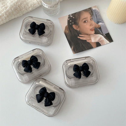 Compact contact lens case with mirror - easy to use