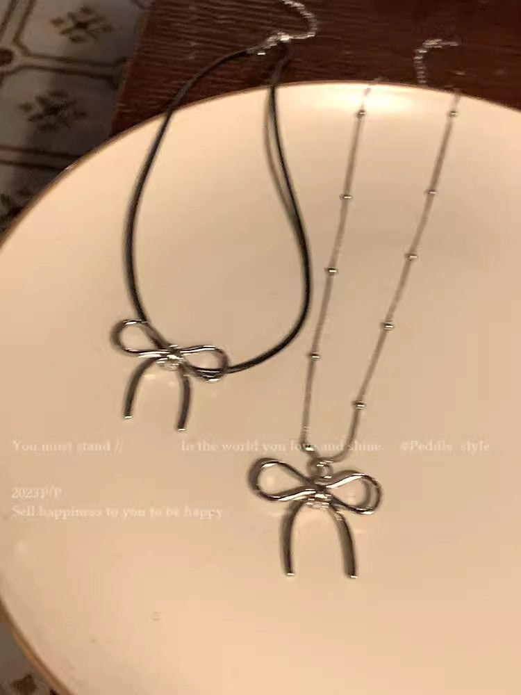 Chic Bowknot Sweater Necklace image 4