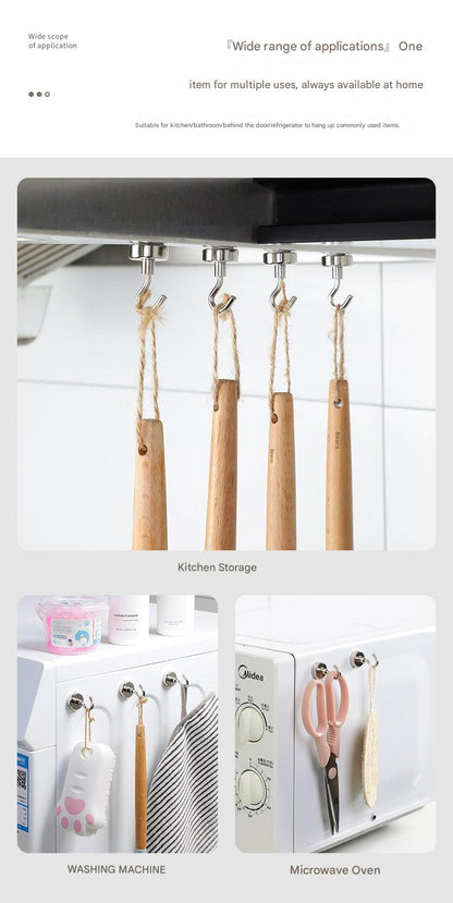 Heavy duty magnet hooks for organization