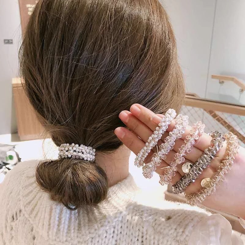 Chic Korean Pearl Hair Tie Bracelet Image 4