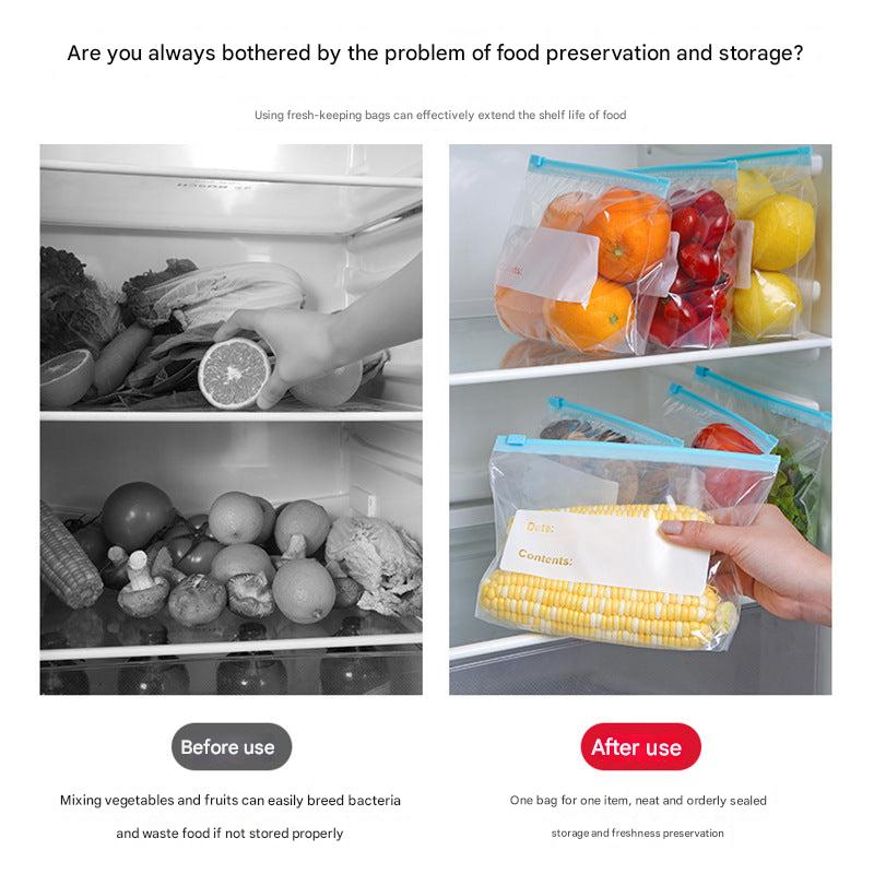 Seal food storage bags for refrigerator