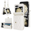 Crossbody folding accordion---white
