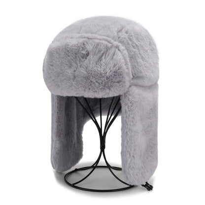 Winter earflap hat in beige