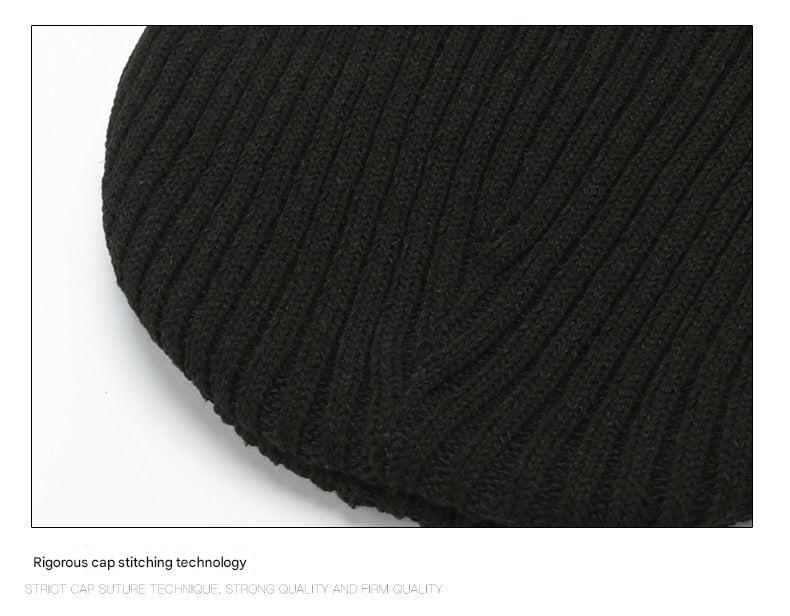 Men's winter fleece knit cap navy