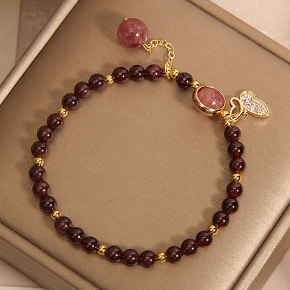 Vintage garnet crystal bracelet image 1