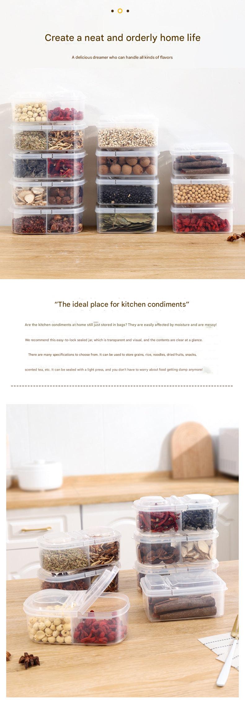 Multi-compartment spice container for easy access