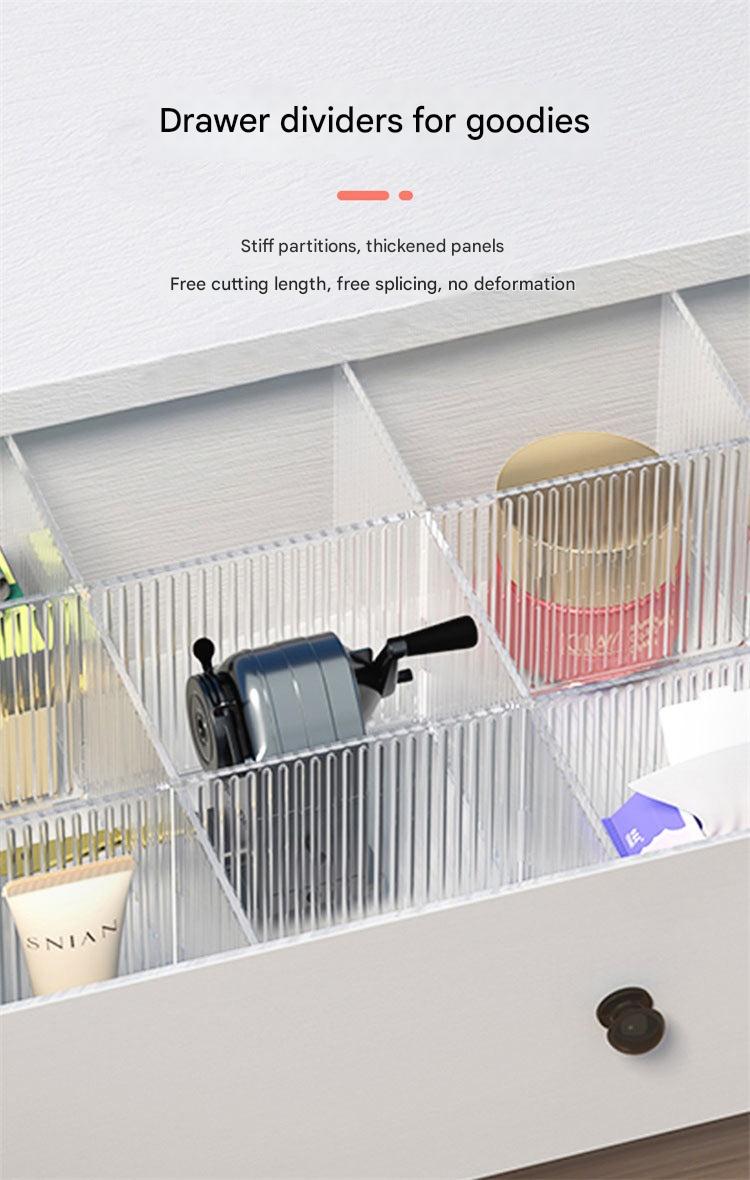 Versatile transparent dividers for home organization