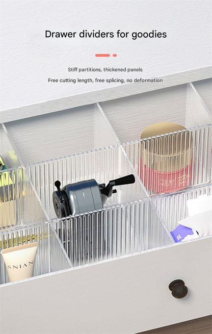 Versatile transparent dividers for home organization