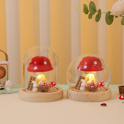 Mushroom rabbit night light image 1