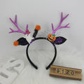 8#Ghost Pumpkin Purple Big Antler Headband