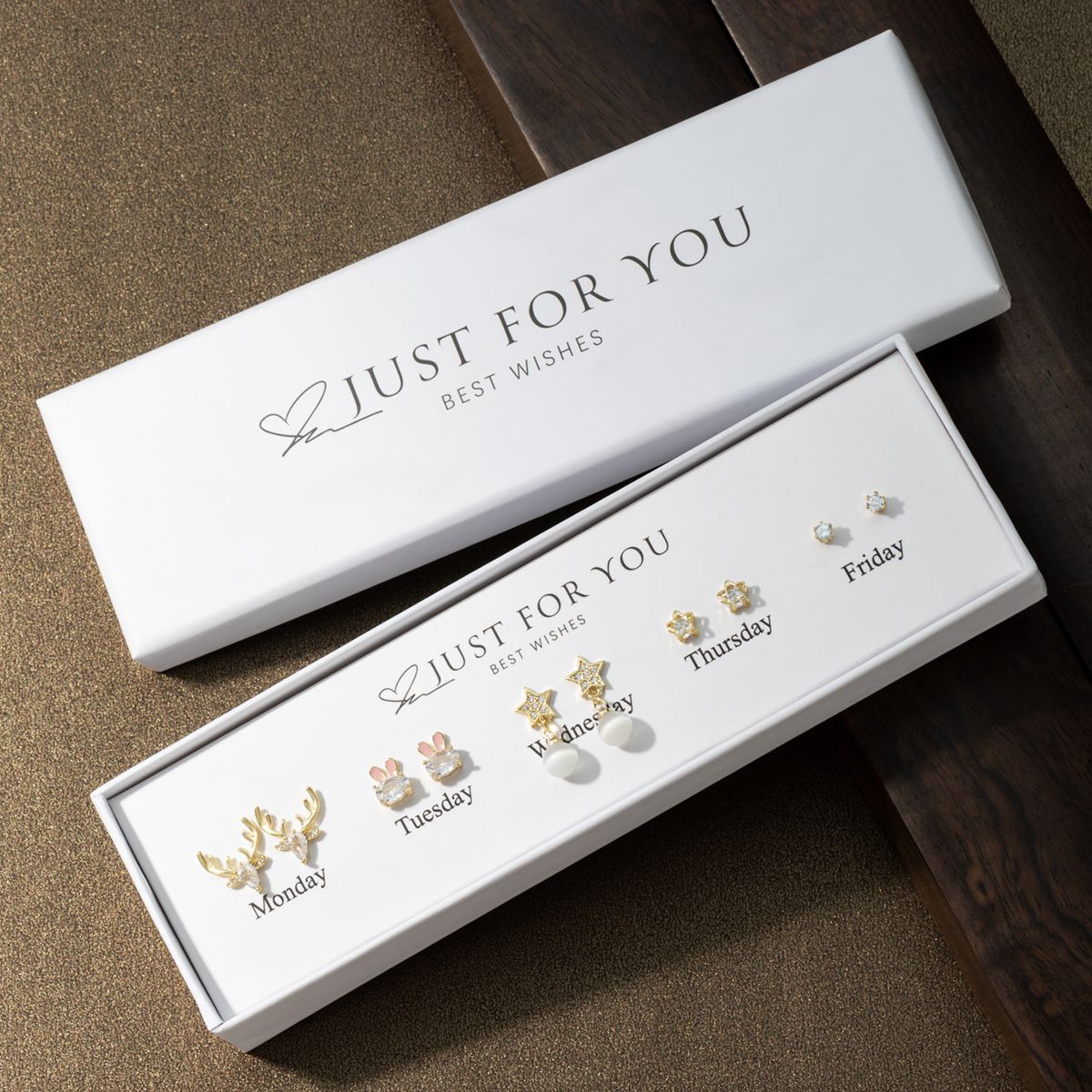Heart-Shaped Earring Set
